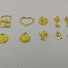 Breloques métal motif coeur lot de 10 pièces